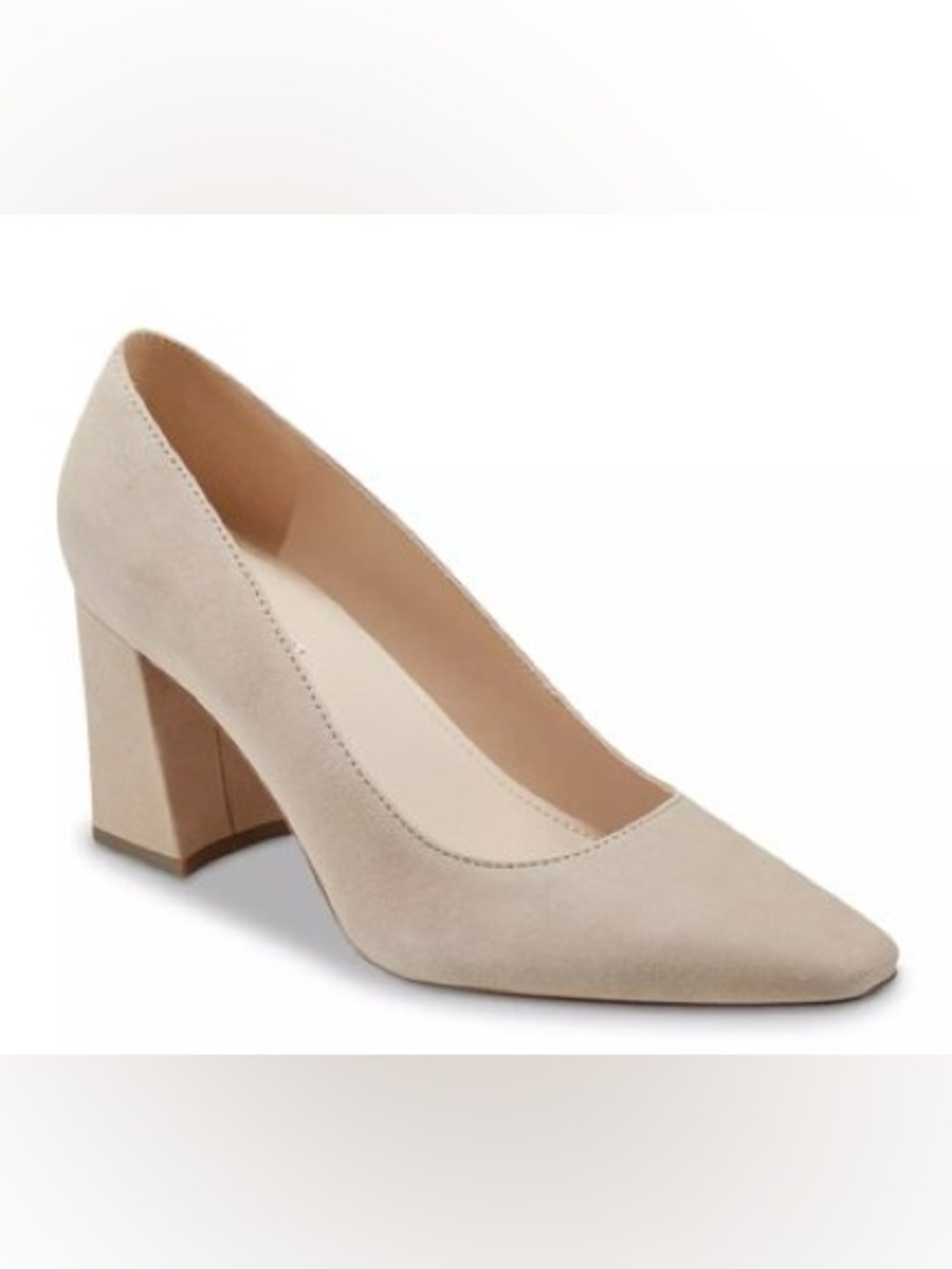Marc Fisher Keri pump Beige Pointed Toe Block Heel Pump